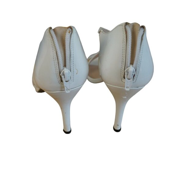 Nine‎ West Aubreyo Strap White Patent Stilettos Heels Size 8.5 - Picture 6 of 9